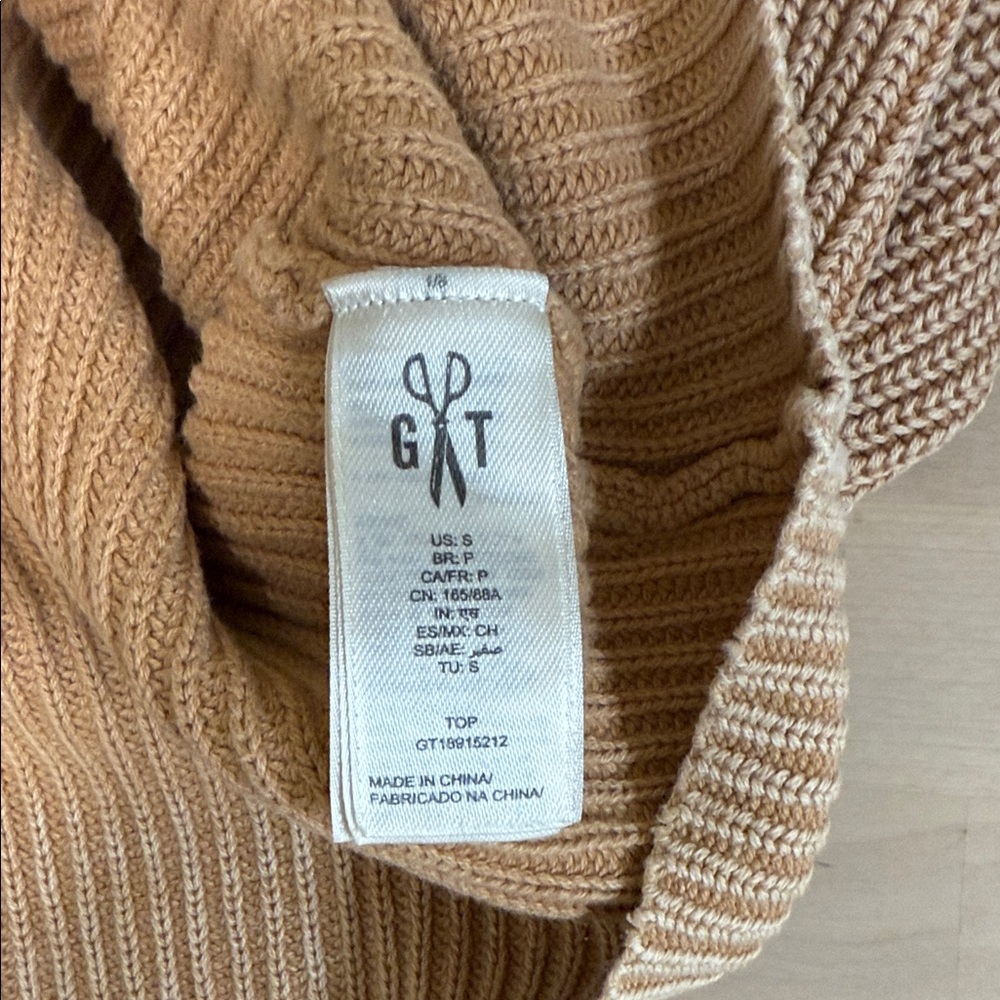 Goodthreads Women's Beige Ribbed Sweater - Picture 4 of 8